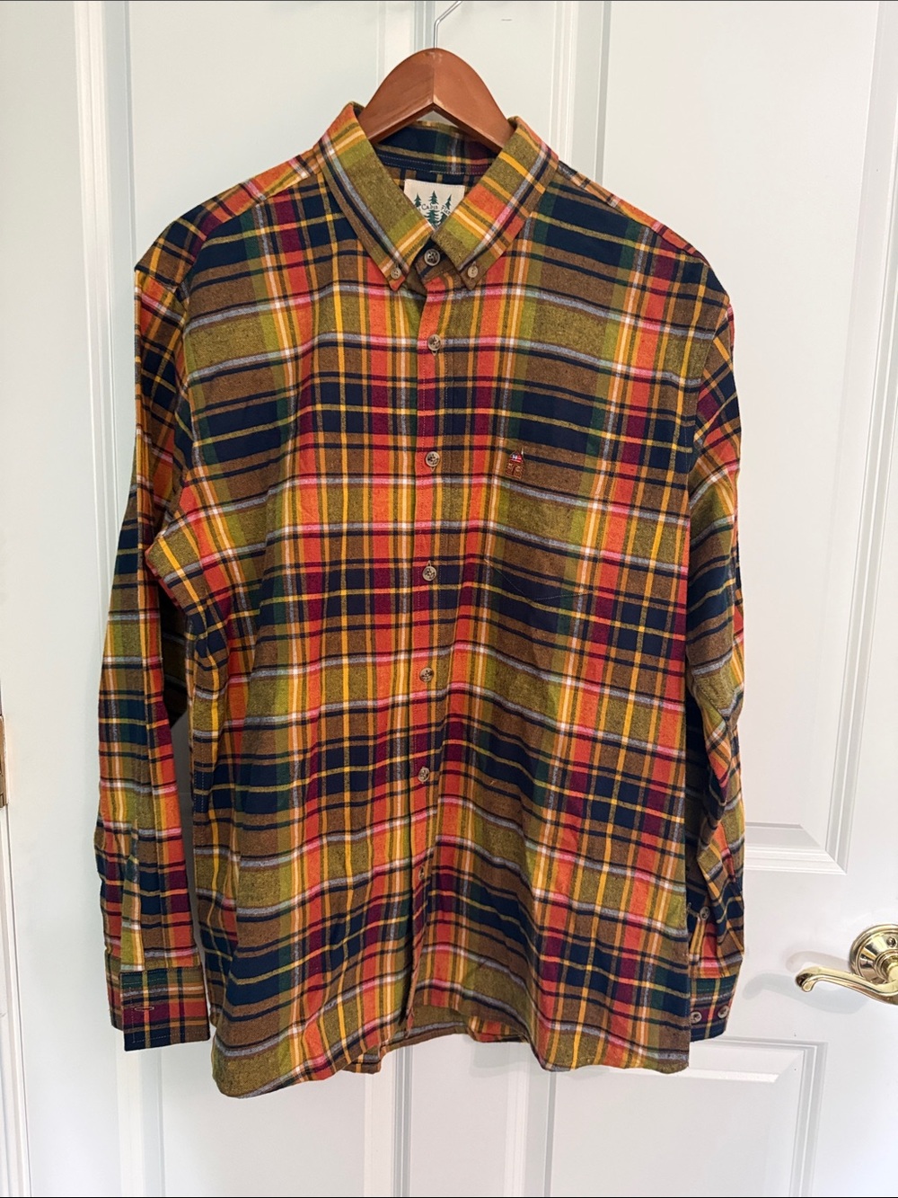 Kiel James Patrick Yellow, Navy & Red Plaid Button-Down Shirt